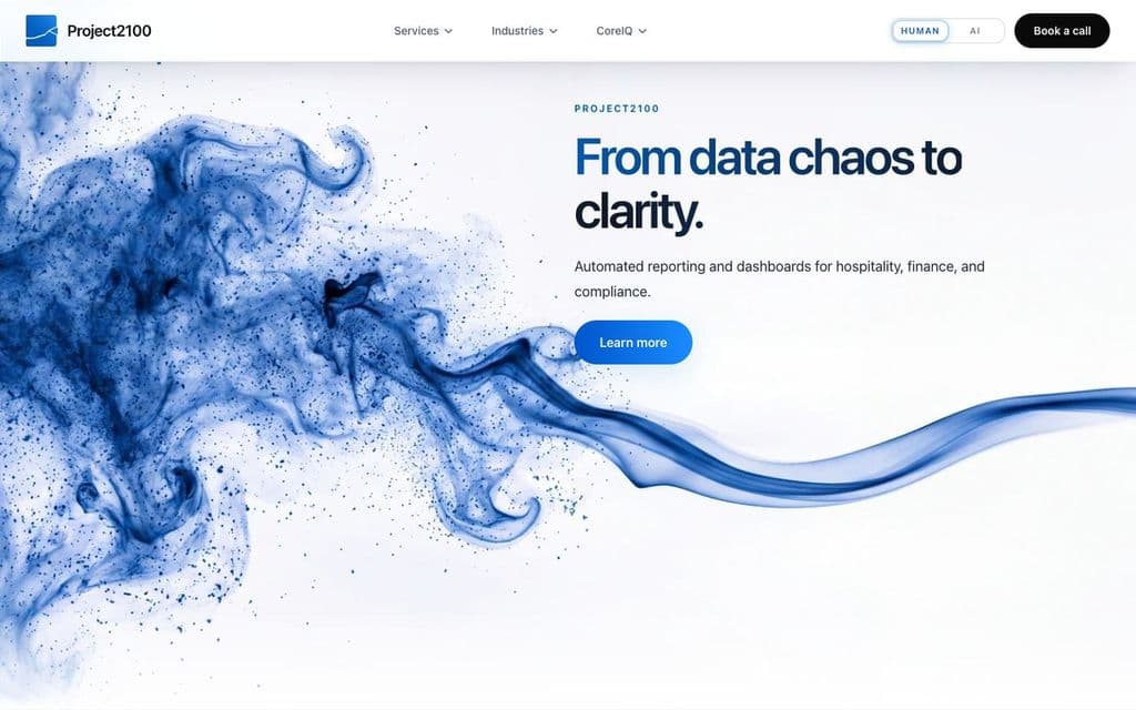 project2100.com, the top of the page
